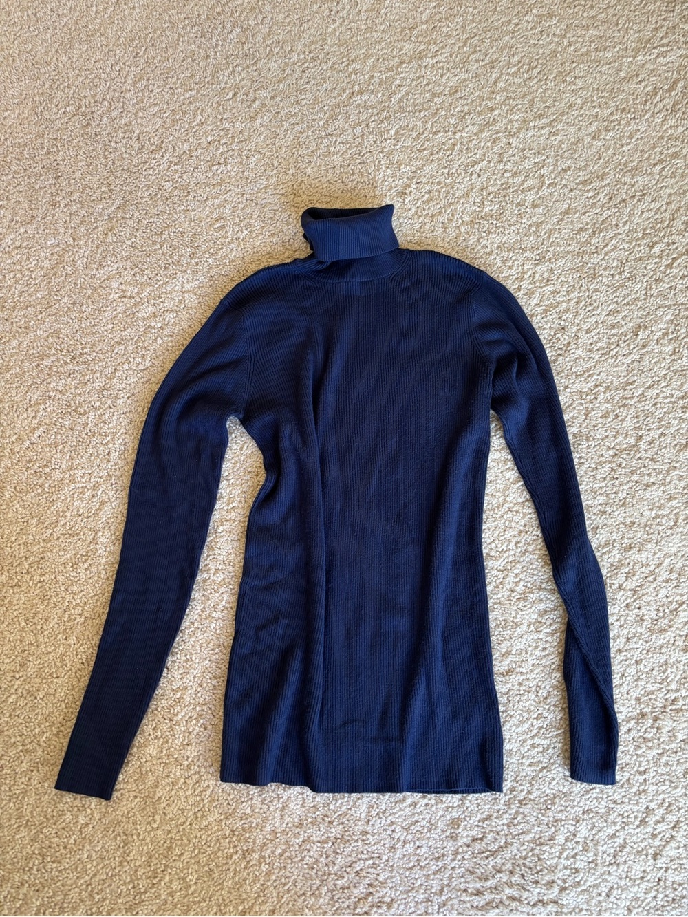 EUC Navy Ribbed Turtleneck Sweater